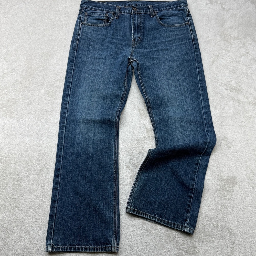 Levi's 527 Slim Bootcut Jeans Mens 36x30 Blue Medium Wash Denim Cotton Cowboy